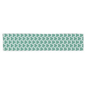 Shamrock Shape Plaid Classic Green Table Runner ショートテーブルランナー (横)