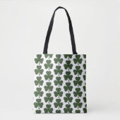 Shamrock Shape Plaid Dark Green トートバッグ (正面)