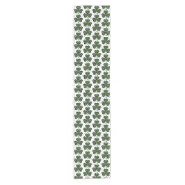 Shamrock Shape Plaid Dark Green Table Runner ショートテーブルランナー