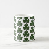 Shamrock Shape Plaid Green Evergreen コーヒーマグカップ (中央)