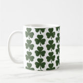 Shamrock Shape Plaid Green Evergreen コーヒーマグカップ (左)