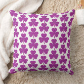 Shamrock Shape Plaid Pink Purple クッション (ブランケット)