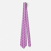 Shamrock Shape Plaid Pink Purple Neck Tie ネクタイ (正面)