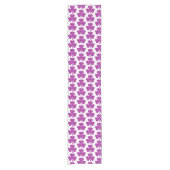 Shamrock Shape Plaid Pink Purple Table Runner ショートテーブルランナー (正面)