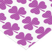 Shamrock Shape Plaid Pink Purple Table Runner ショートテーブルランナー (コーナー)