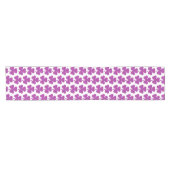 Shamrock Shape Plaid Pink Purple Table Runner ショートテーブルランナー (横)
