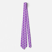 Shamrock Shape Plaid Purple Neck Tie ネクタイ (正面)