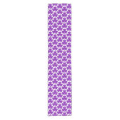 Shamrock Shape Plaid Purple Table Runner ショートテーブルランナー (正面)