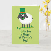 Shamrock Sheep Holiday Card カード (黄色い花)