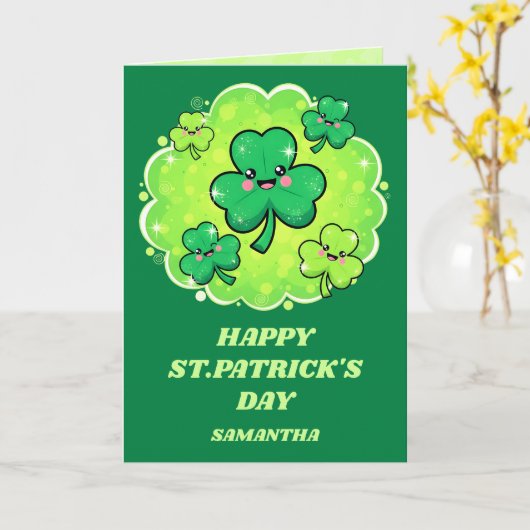 Shamrock Shine St. Patrick’s Day Card カード (黄色い花)