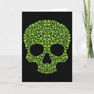 Shamrock Skull Lucky Irish Skull St. Patrick's Day カード