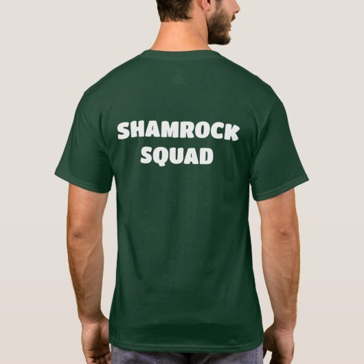 Shamrock Squad Clover St Patrick’s T-Shirt Tシャツ (裏面)