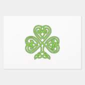 Shamrock St. Patrick Day ラッピングペーパーシート (正面)