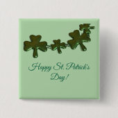 Shamrock St. Patrick's Day Button 缶バッジ (正面)