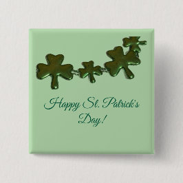 Shamrock St. Patrick's Day Button 缶バッジ