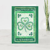 Shamrock St Patrick's Day Card for祖父母 カード (正面)