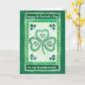 Shamrock St Patrick's Day Card for祖父母 カード (黄色い花)