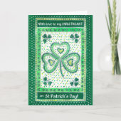 Shamrock St Patrick's Day Card for a Sweetheart カード (正面)
