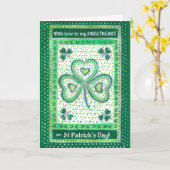Shamrock St Patrick's Day Card for a Sweetheart カード (黄色い花)