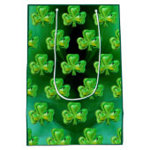 Shamrock St Patrick's Day Gift Bag ミディアムペーパーバッグ (裏面)