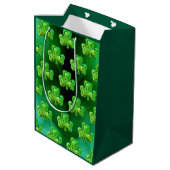 Shamrock St Patrick's Day Gift Bag ミディアムペーパーバッグ (裏面アングル)