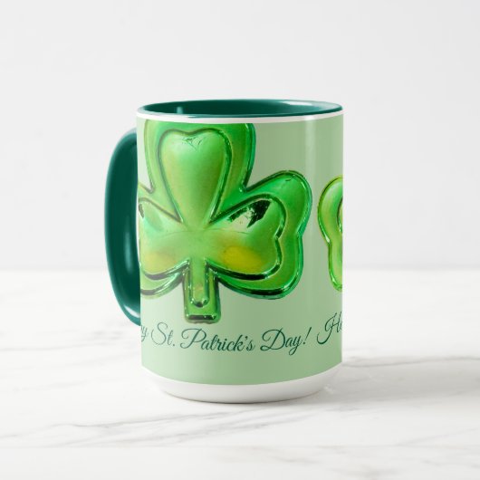 Shamrock St. Patrick's Day Mug マグカップ (正面左)