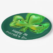 Shamrock St Patrick's Day Paper Plates  ペーパープレート (アングル)