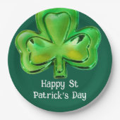Shamrock St Patrick's Day Paper Plates  ペーパープレート (正面)