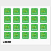 Shamrock St Patrick's Day Stickers スクエアシール (シート)