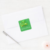 Shamrock St Patrick's Day Stickers スクエアシール (封筒)