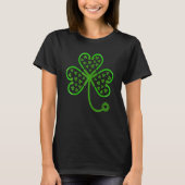 Shamrock Stethoscope Nurse Lucky St Patricks Day N Tシャツ (正面)