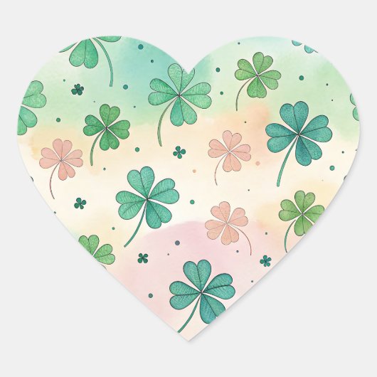 Shamrock Stickers ハートシール (正面)