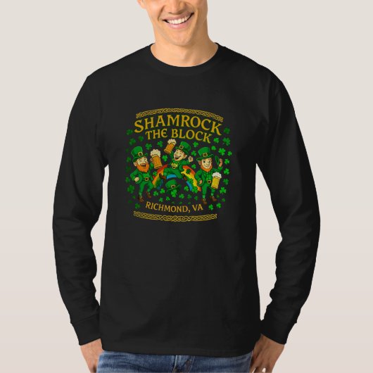 Shamrock the Block Richmond VA フェスティバルTシャツ Tシャツ (正面)