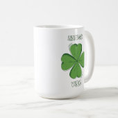 Shamrock Vibes Four-Leaf Clover St. Paddy's Day コーヒーマグカップ (正面右)