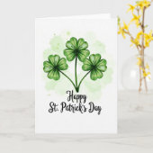 Shamrock Watercolor Card カード (黄色い花)