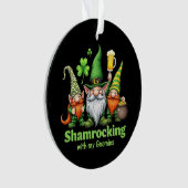 Shamrocking with My Gnomies おもしろい St. Patrick's オーナメント (正面)