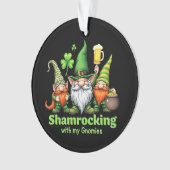 Shamrocking with My Gnomies おもしろい St. Patrick's オーナメント (正面)