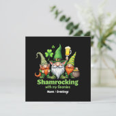 Shamrocking with My Gnomies おもしろい St. Patrick's 招待状 (スタンド正面)