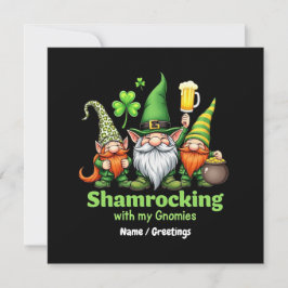 Shamrocking with My Gnomies おもしろい St. Patrick's 招待状