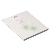 Shamrocks and bow ノートパッド (アングル)