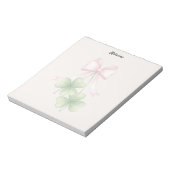 Shamrocks and bow ノートパッド (回転)