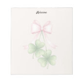 Shamrocks and bow ノートパッド (正面)