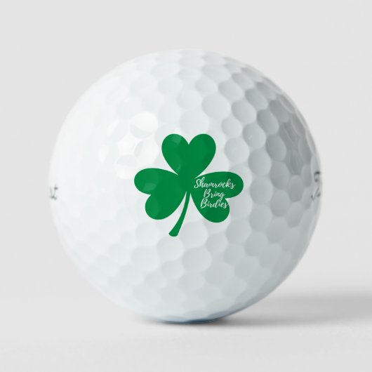 'Shamrocks Bring Birdies' St. Patrick's Day Fun  ゴルフボール (正面)