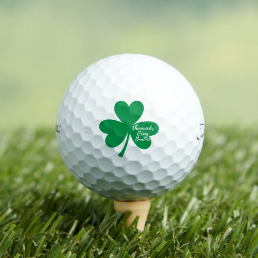 'Shamrocks Bring Birdies' St. Patrick's Day Fun  ゴルフボール (インサイチュ 木)