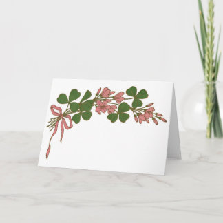 Shamrocks & Flowers Vintage St. Patrick's Day カード
