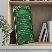 Shamrocks Green May the Road Rise Irish Blessing  フォトプラーク