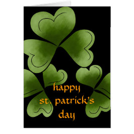 Shamrocks Happy St. Patrick's Day Greeting Card