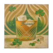 Shamrocks Irish Whiskey Tumbler "Sláinte!" タイル (正面)