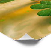 Shamrocks Irish Whiskey Tumbler "Sláinte!" ポスター (コーナー)