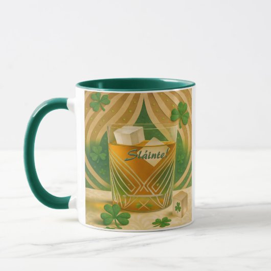 Shamrocks Irish Whiskey Tumbler "Sláinte!" マグカップ (左)